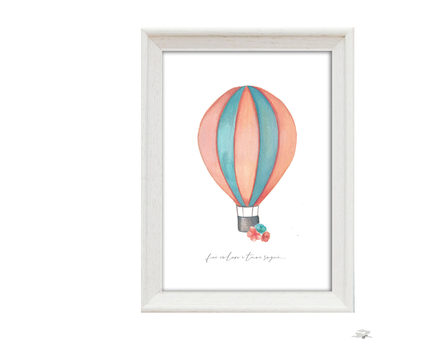 Stampa Mongolfiera ILLUSTRAZIONE Gouache La Bottega delle Creazioni