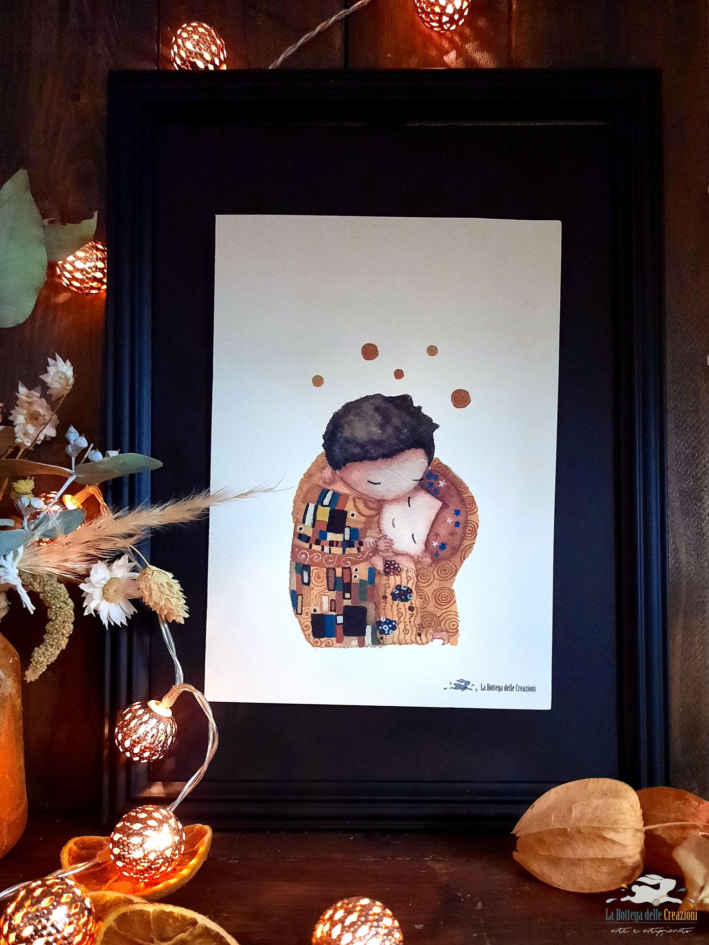 Stampe ILLUSTRAZIONI "Il Bacio " di Klimt La Bottega delle Creazioni