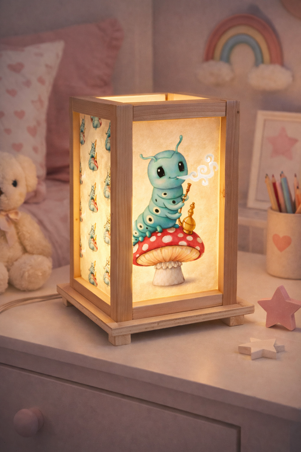 Lampade in Legno Alice nel Paese delle Meraviglie 2